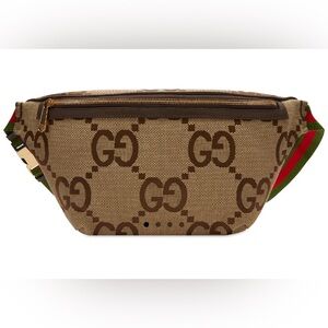 Gucci GG Jumbo Monogram Waist Belt Bum Bag Unisex Size 100